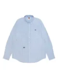 AAPE BY *A BATHING APE® embroidered striped shirt - Blue