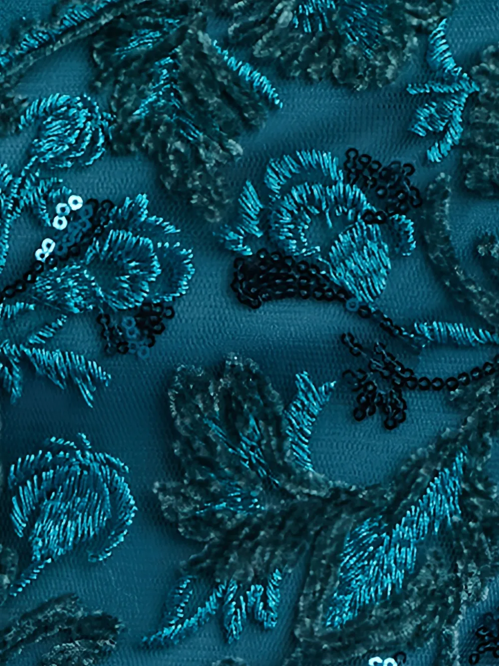 Tadashi Shoji Maxi-jurk met pailletten en bloemen Blauw