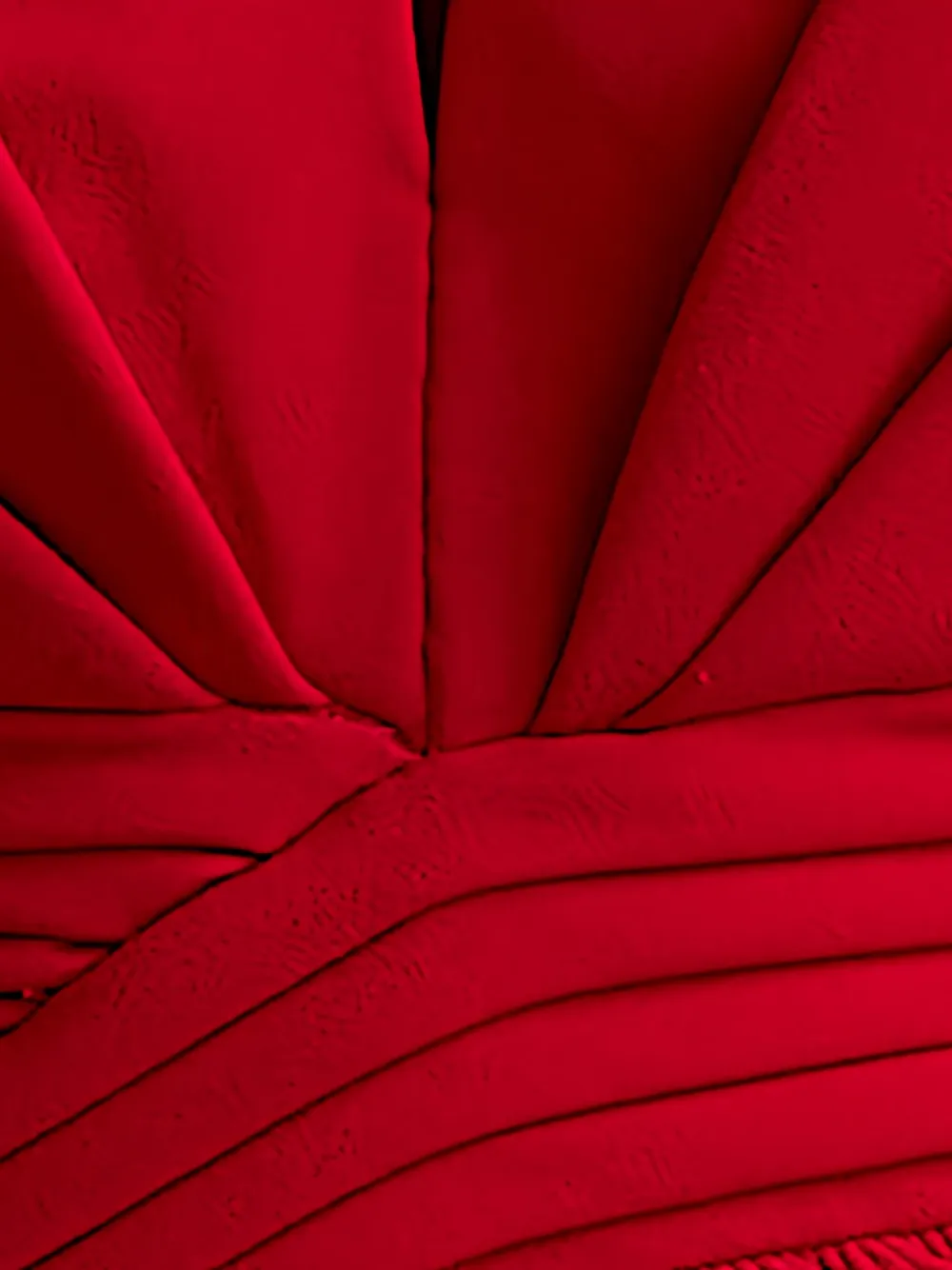 Tadashi Shoji Off-shoulder V-neck Pleated Gown In Red