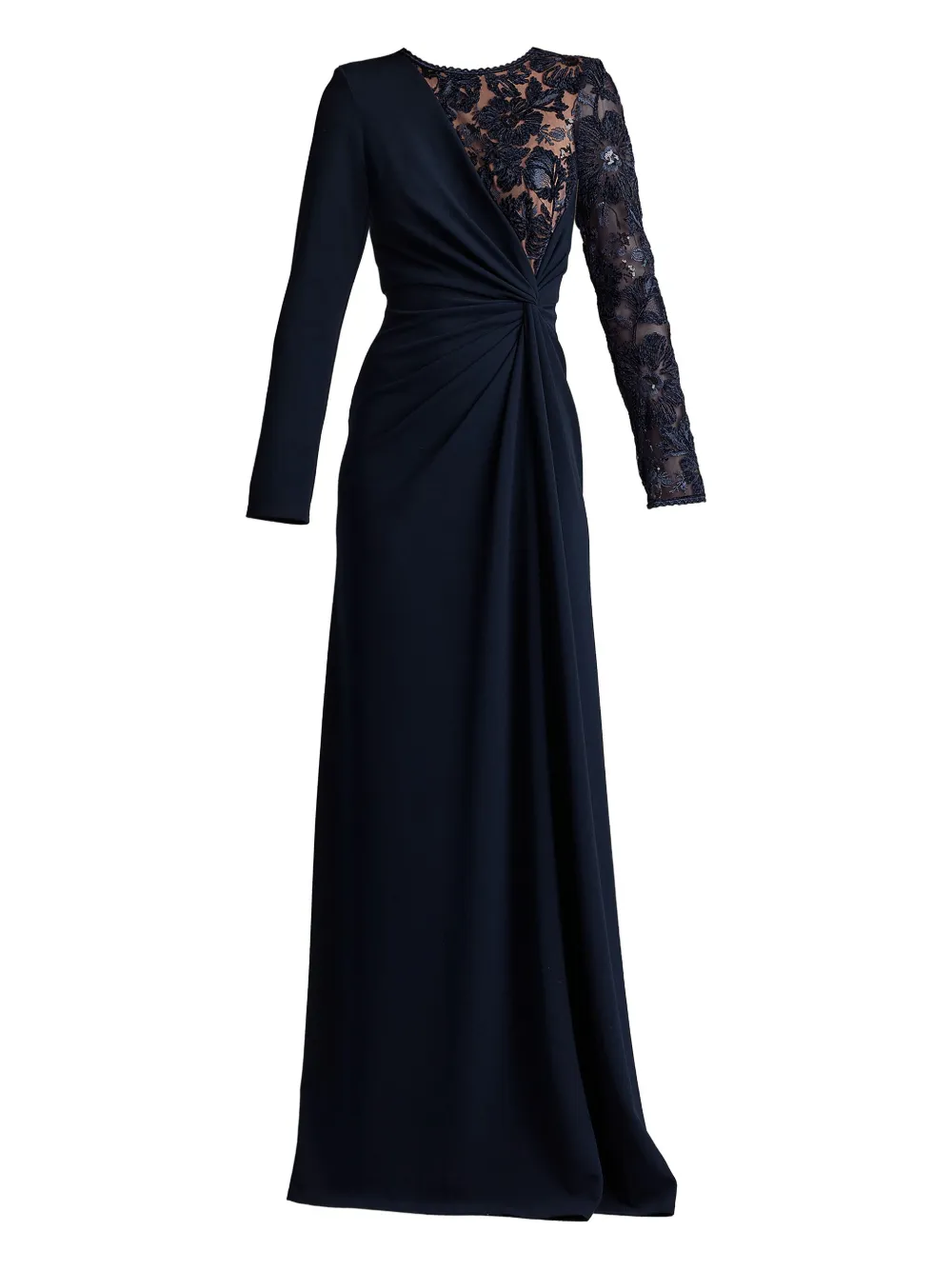Tadashi Shoji Floral-lace Maxi Dress In Blue