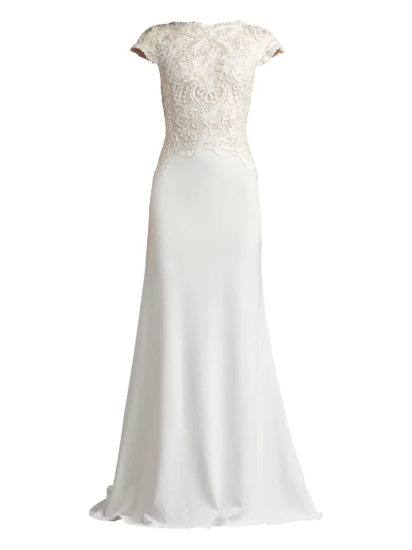 Tadashi Shoji Isadora Embroidered Dress | White | FARFETCH GE