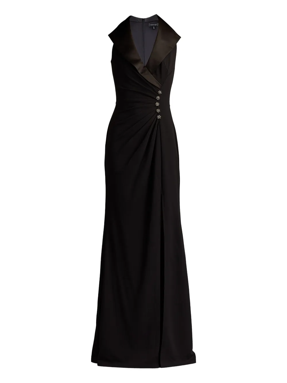 Tadashi Shoji satin-collar embellished gown | svart | Image 1