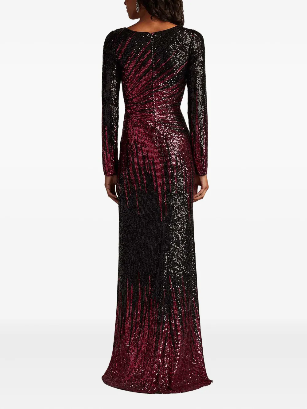Tadashi Shoji Stellare Sequin Gown In Black