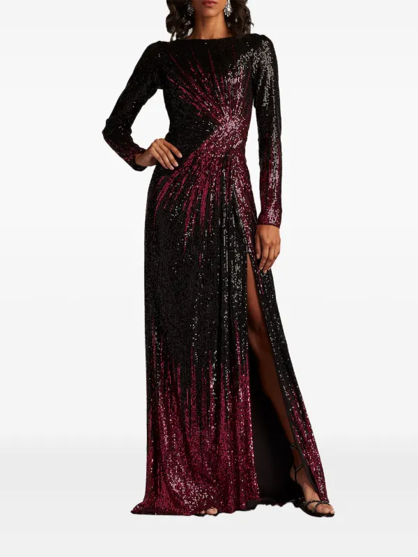 Tadashi Shoji Stellare Gown Dress Red FARFETCH IN