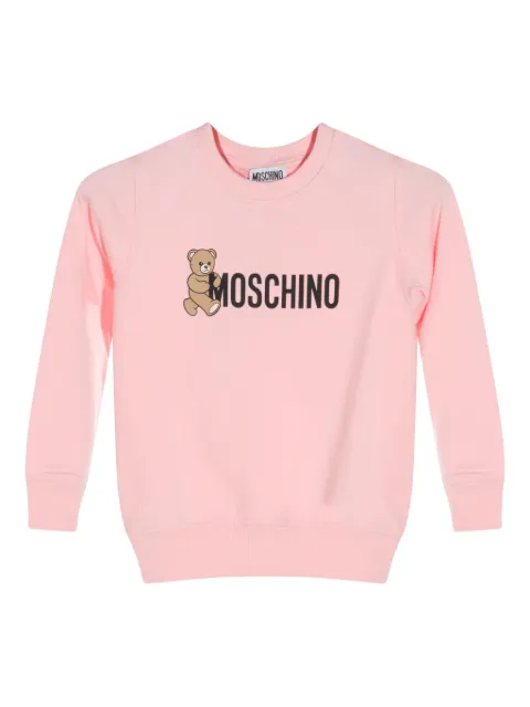 Moschino Kids teddy-print cotton sweatshirt
