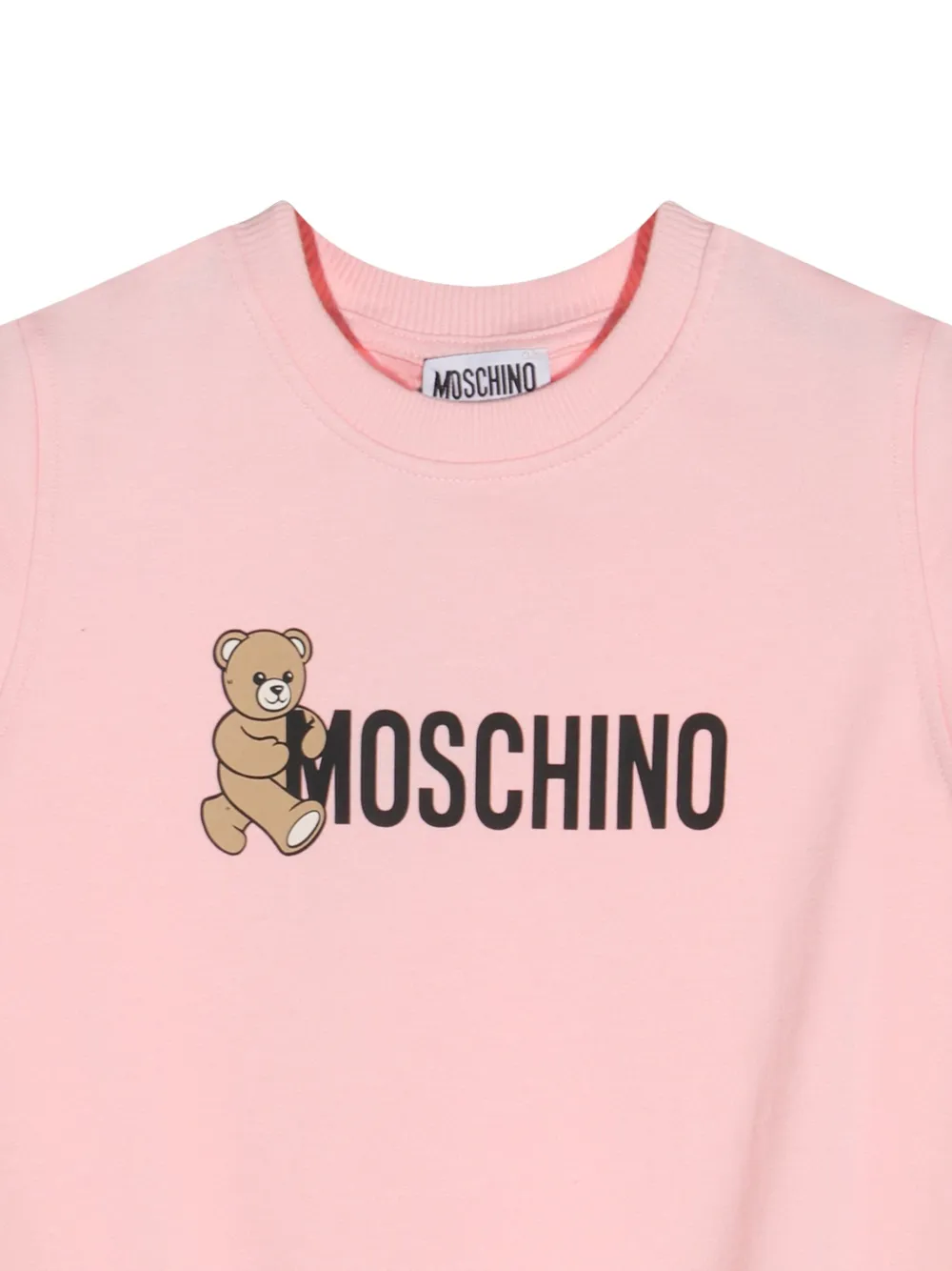 Moschino Kids Sweater met teddybeerprint Roze