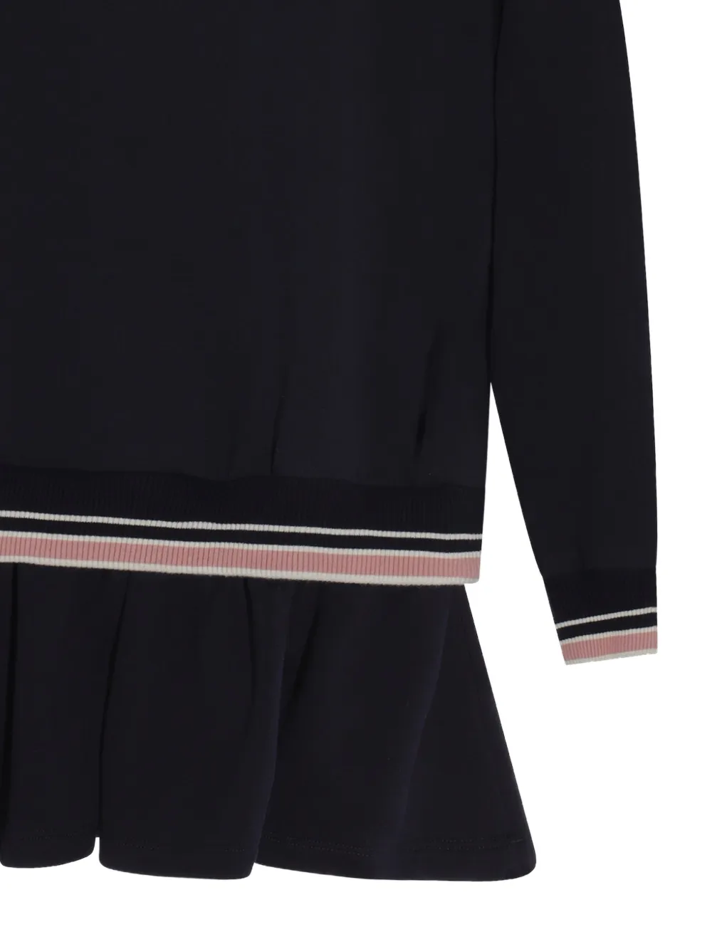 Moschino Kids polo-collar logo-print dress Zwart