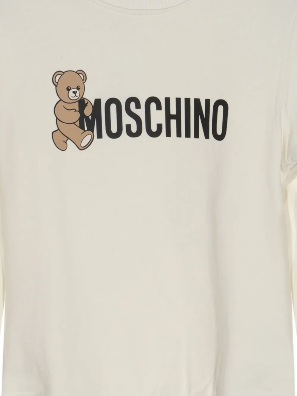 Moschino Kids Sweater met teddybeerprint Wit