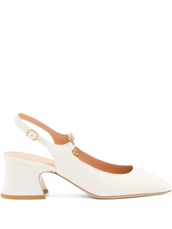 Chloé 55mm Charm-chain Pumps in White
