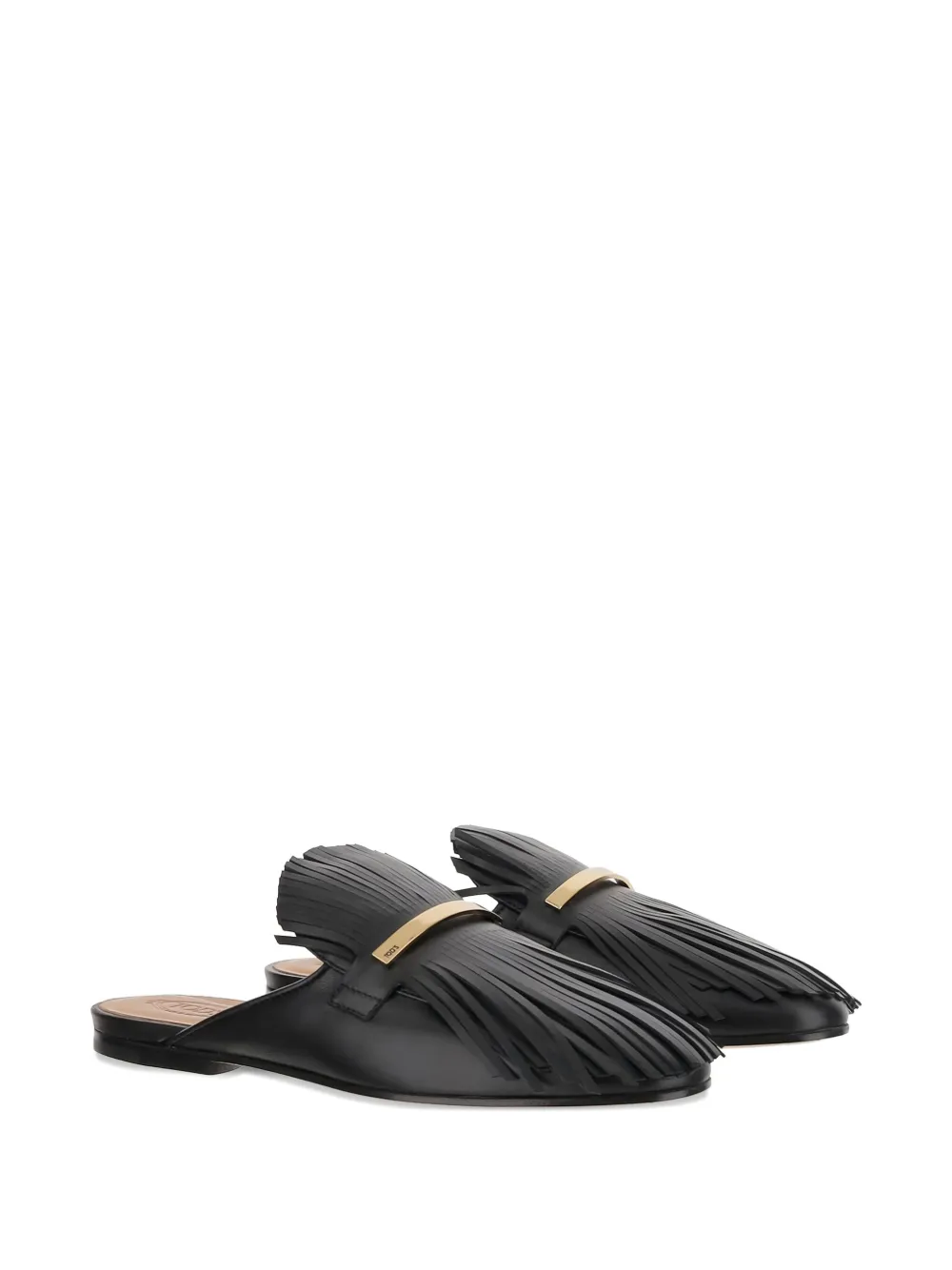 Tod's fringed leather mules | Flat Mules | Image 2