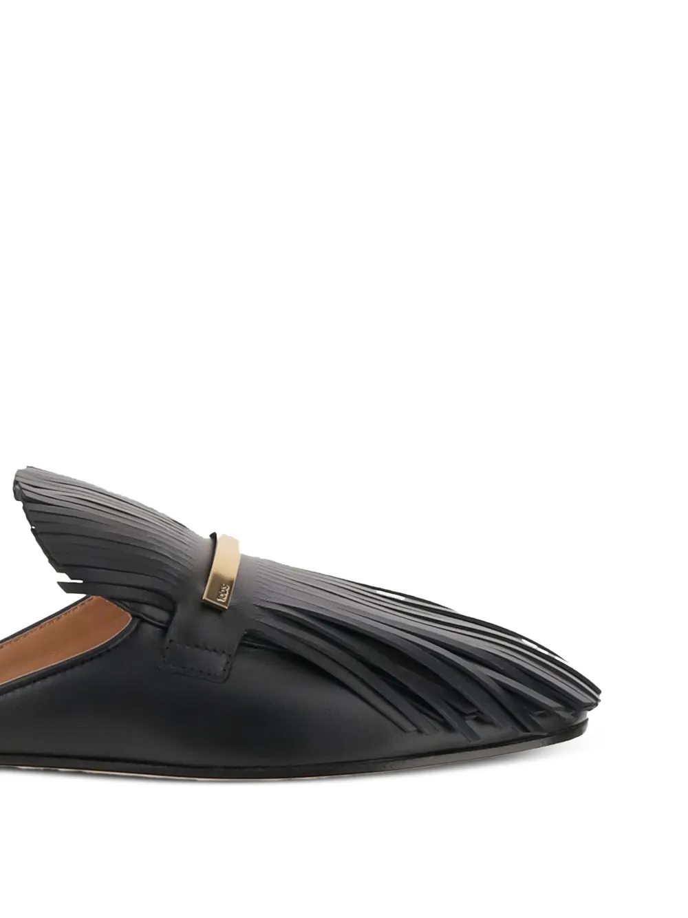 Tod's Leren muiltjes met franje Zwart