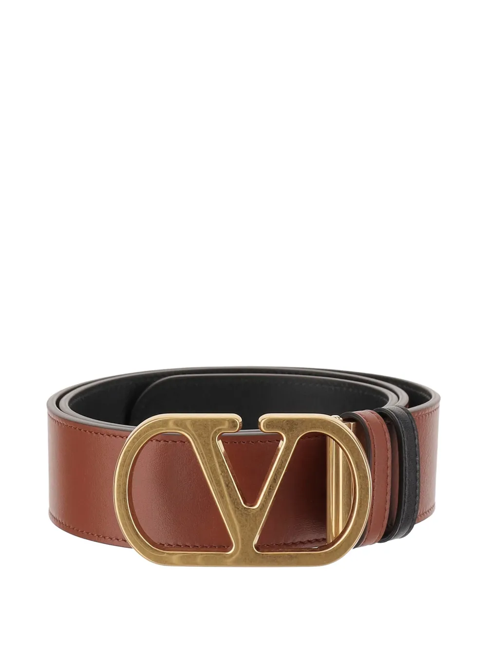 V-logo signature reversible leather belt