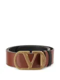 Valentino Garavani V-logo signature reversible leather belt - Brown