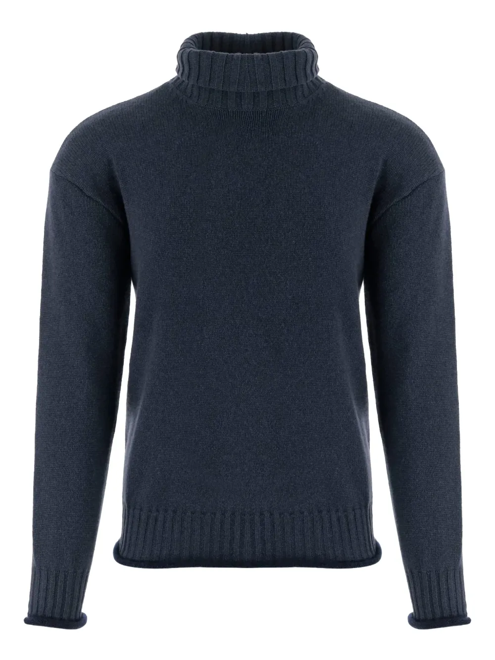 Giorgio Armani turtleneck cashmere sweater Blauw