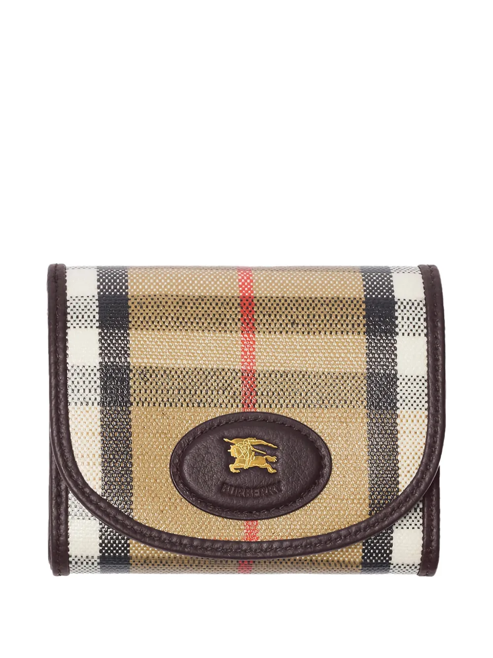 Burberry check-pattern wallet - Toni neutri