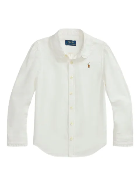 POLO RALPH LAUREN KIDS ruffle-detail cotton shirt