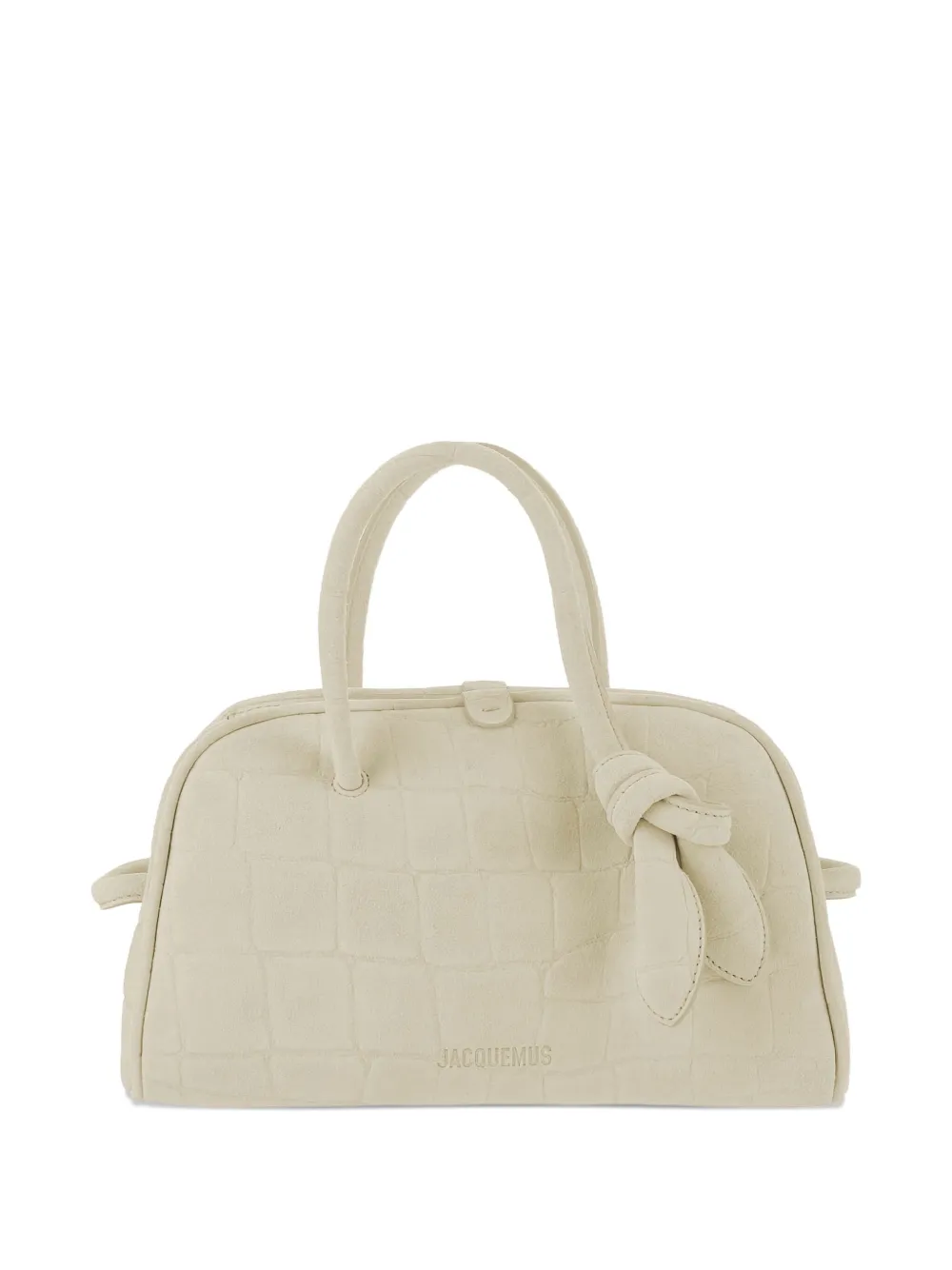 Jacquemus The Small Turismo crocodile-effect knotted shoulder bag - Beige