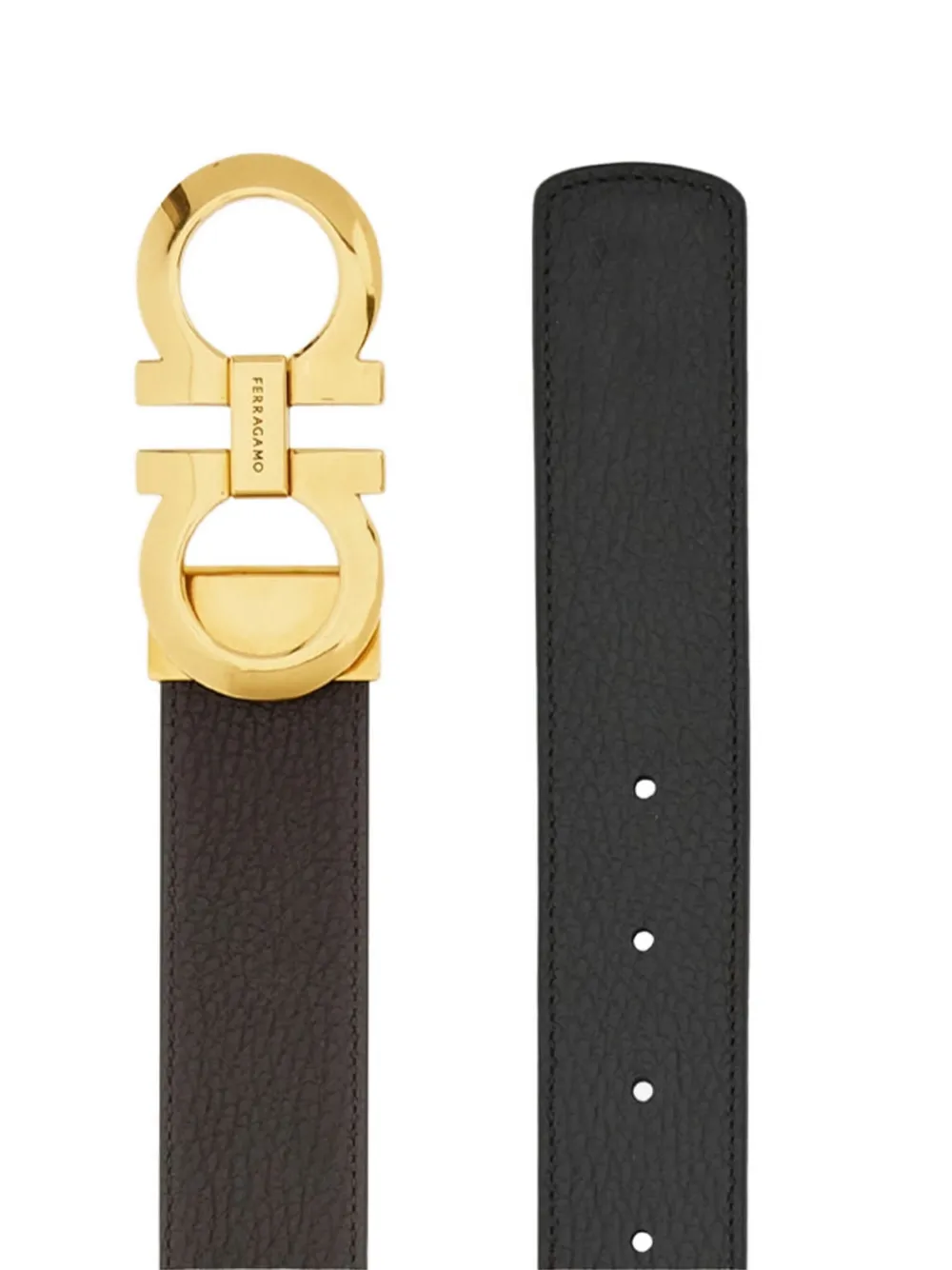 Ferragamo Gancini leather belt - Bruin