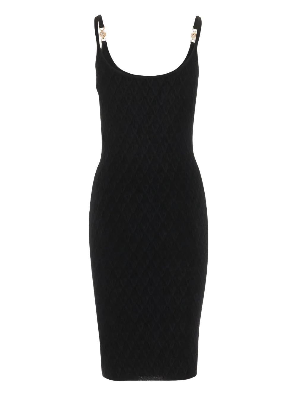 Versace embellished-strap midi dress - Zwart