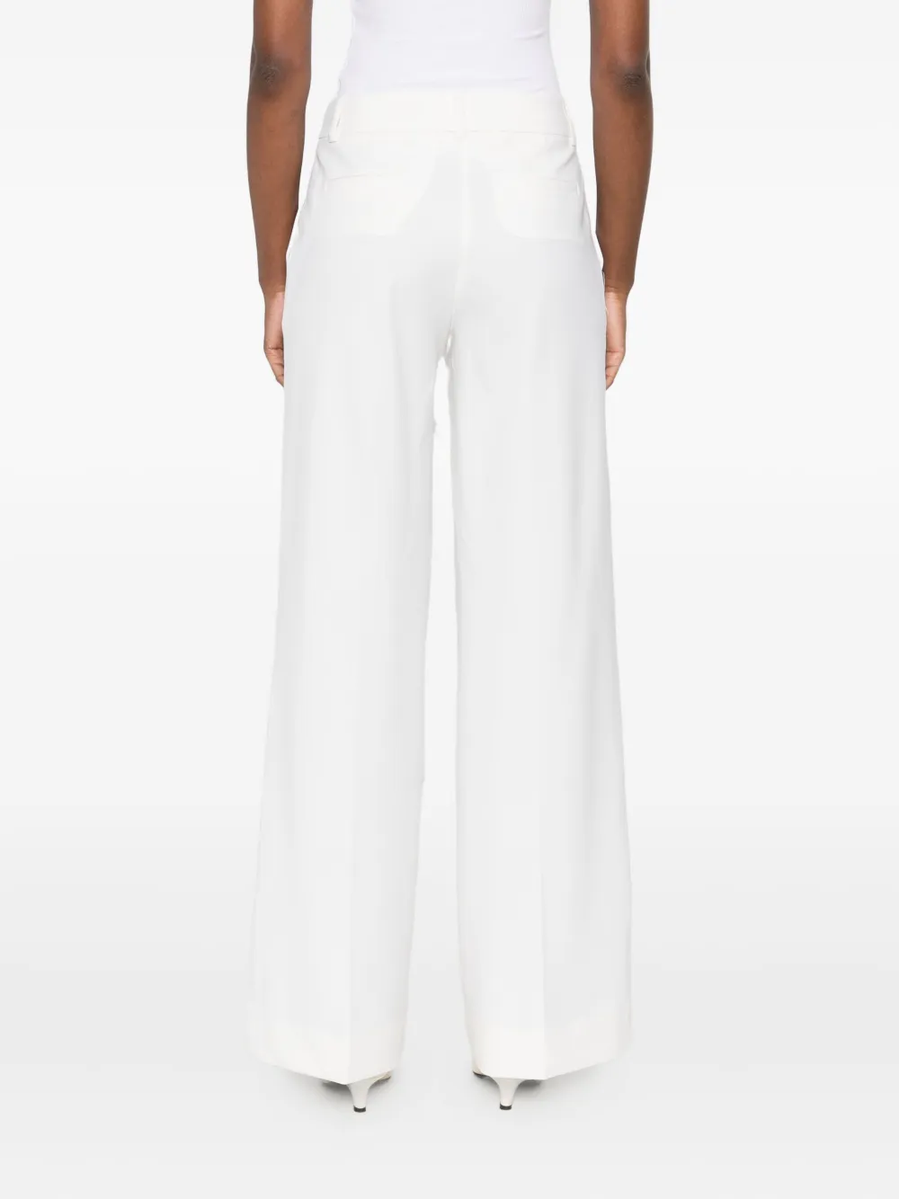 P.a.r.o.s.h Pressed-crease Tailored Trousers In White