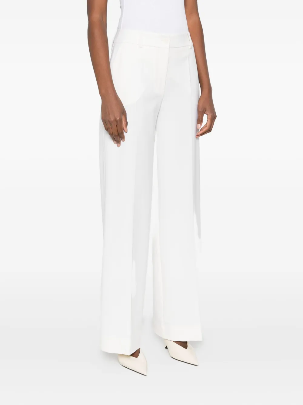 P.a.r.o.s.h Pressed-crease Tailored Trousers In White