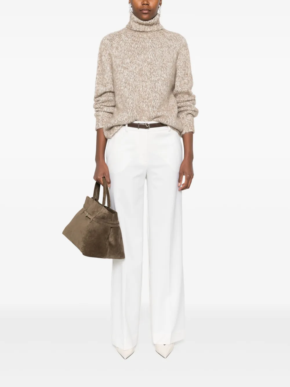 P.A.R.O.S.H. Geplooide pantalon - Beige