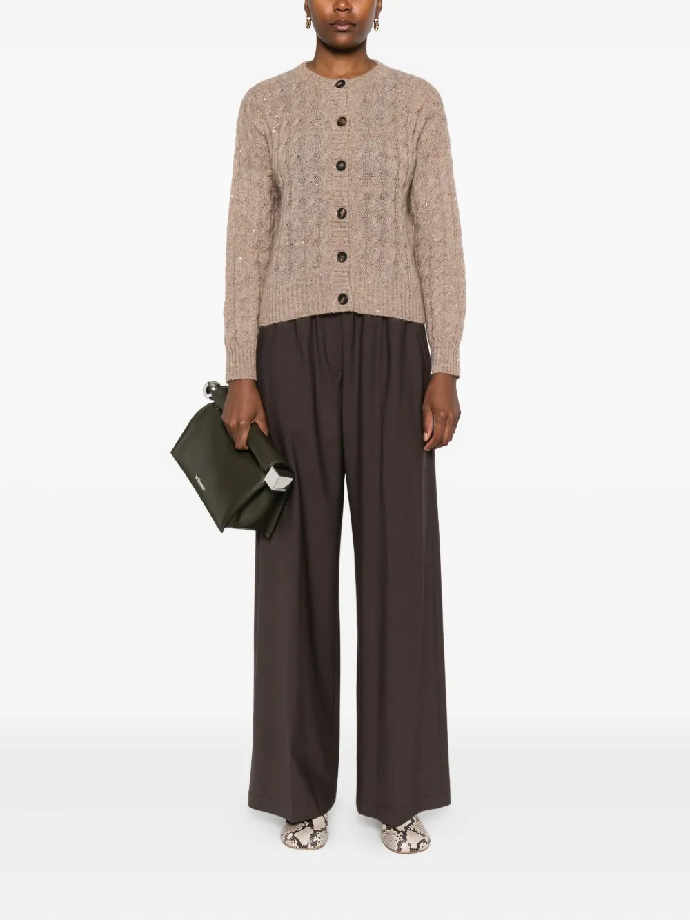 Brunello Cucinelli elasticated-waist trousers - Bruin
