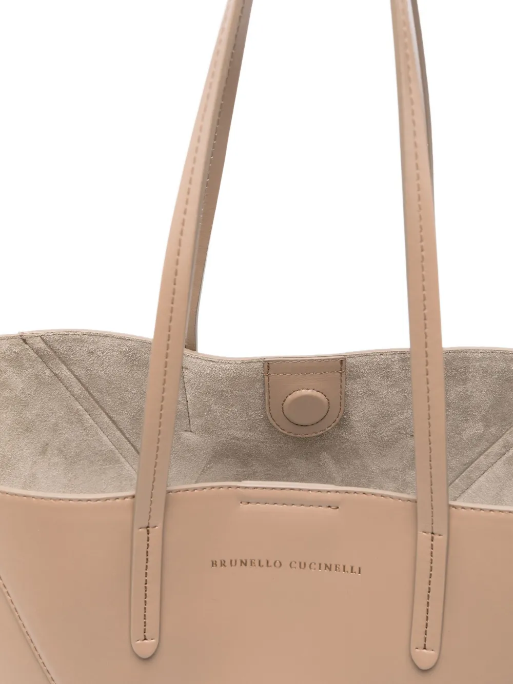 Brunello Cucinelli Bc Duo Panelled Shoulder Bag In Neutral
