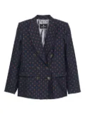 ETRO double-breasted patterned blazer - Blue