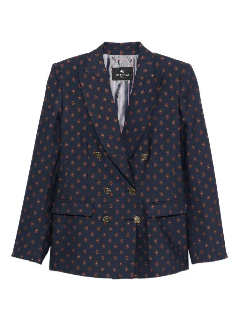 ETRO double-breasted patterned blazer