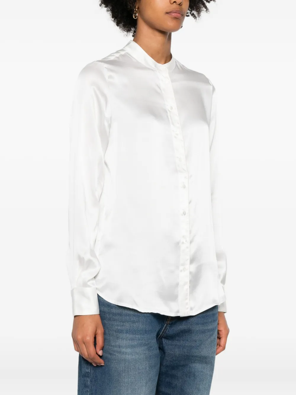 Pierre-louis Mascia Long-sleeve Button-up Shirt In White