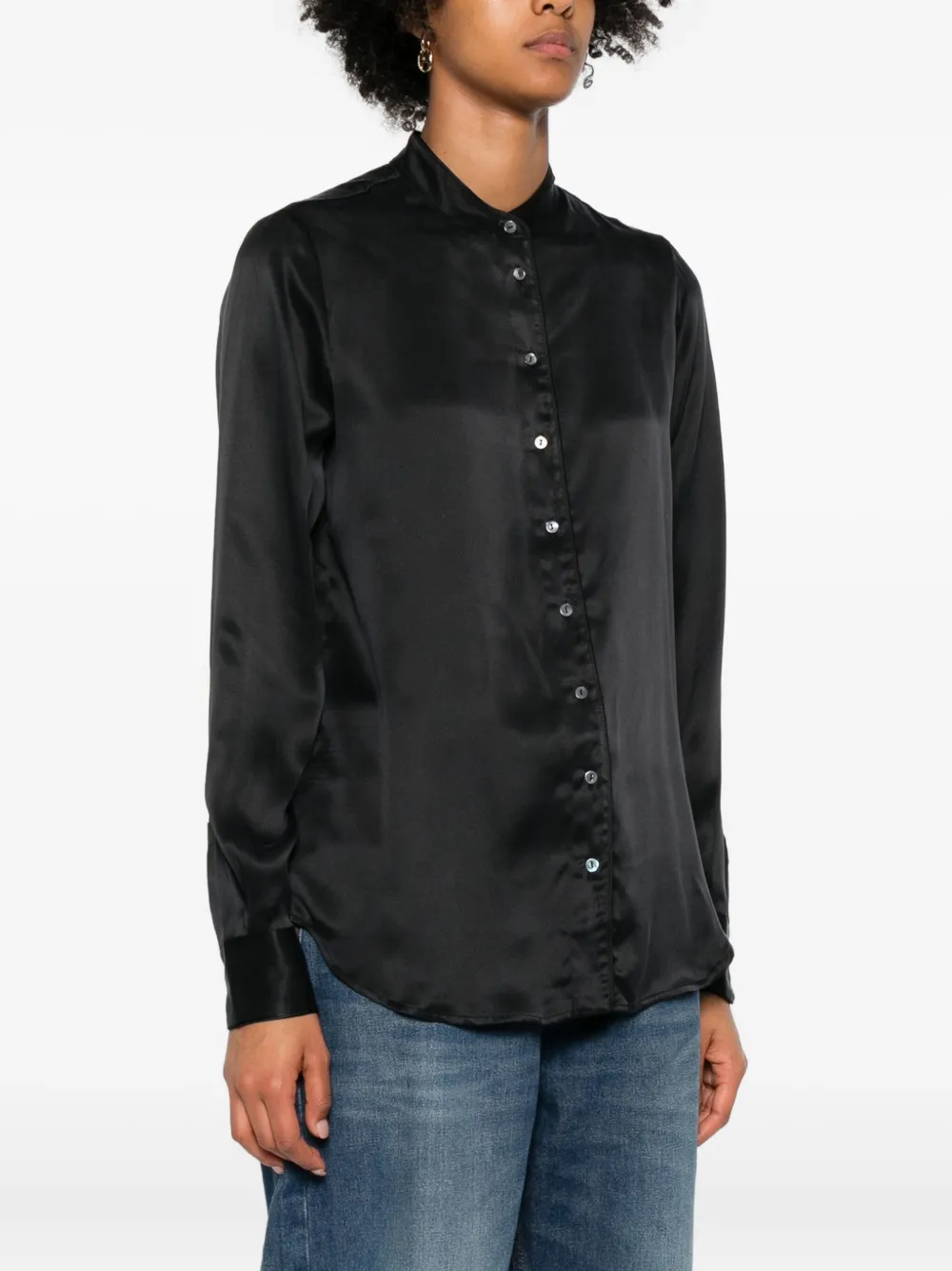 Pierre-louis Mascia Silk Shirt In Black