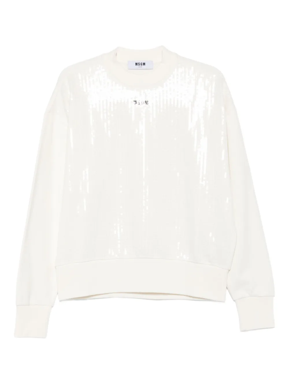 MSGM sequin-embellished sweatshirt | White | Image 1