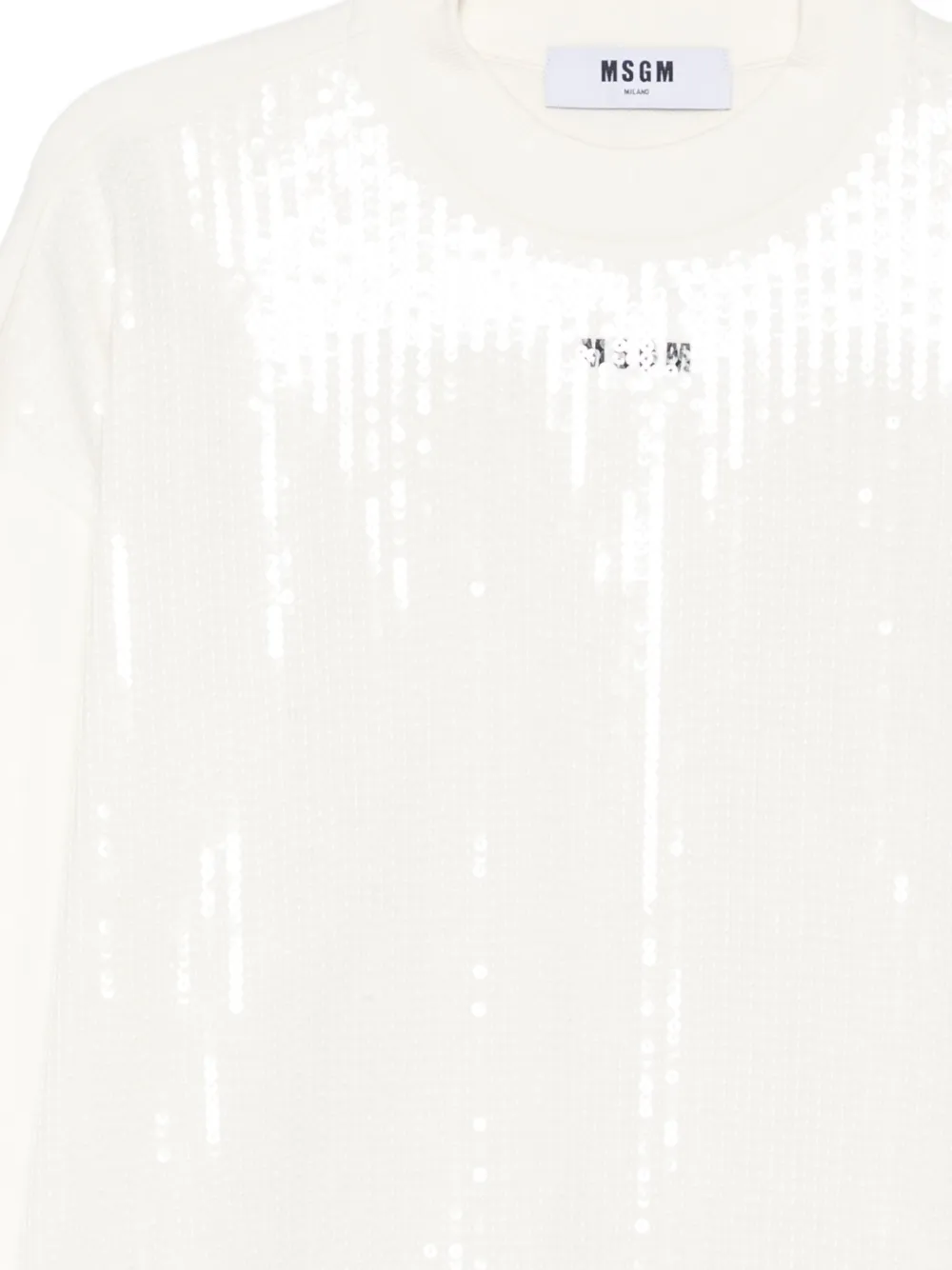 MSGM Sweater verfraaid met pailletten Wit