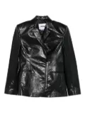 MSGM notched asymmetric-zip jacket - Black