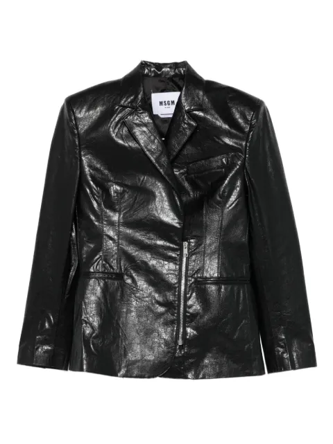 MSGM notched asymmetric-zip jacket