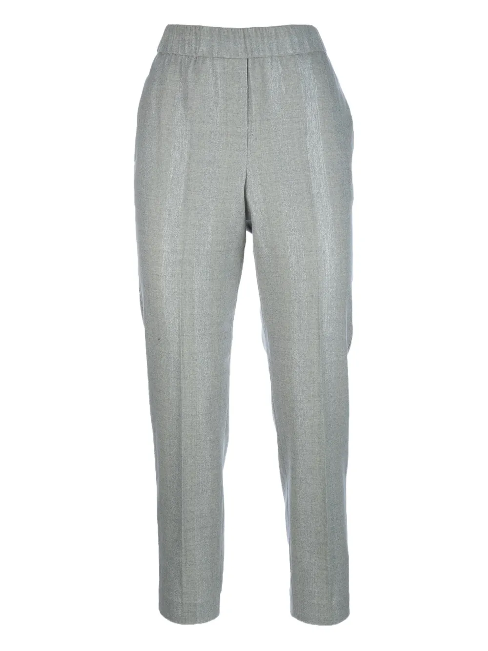 Peserico Elastic-waist Trousers In Gray