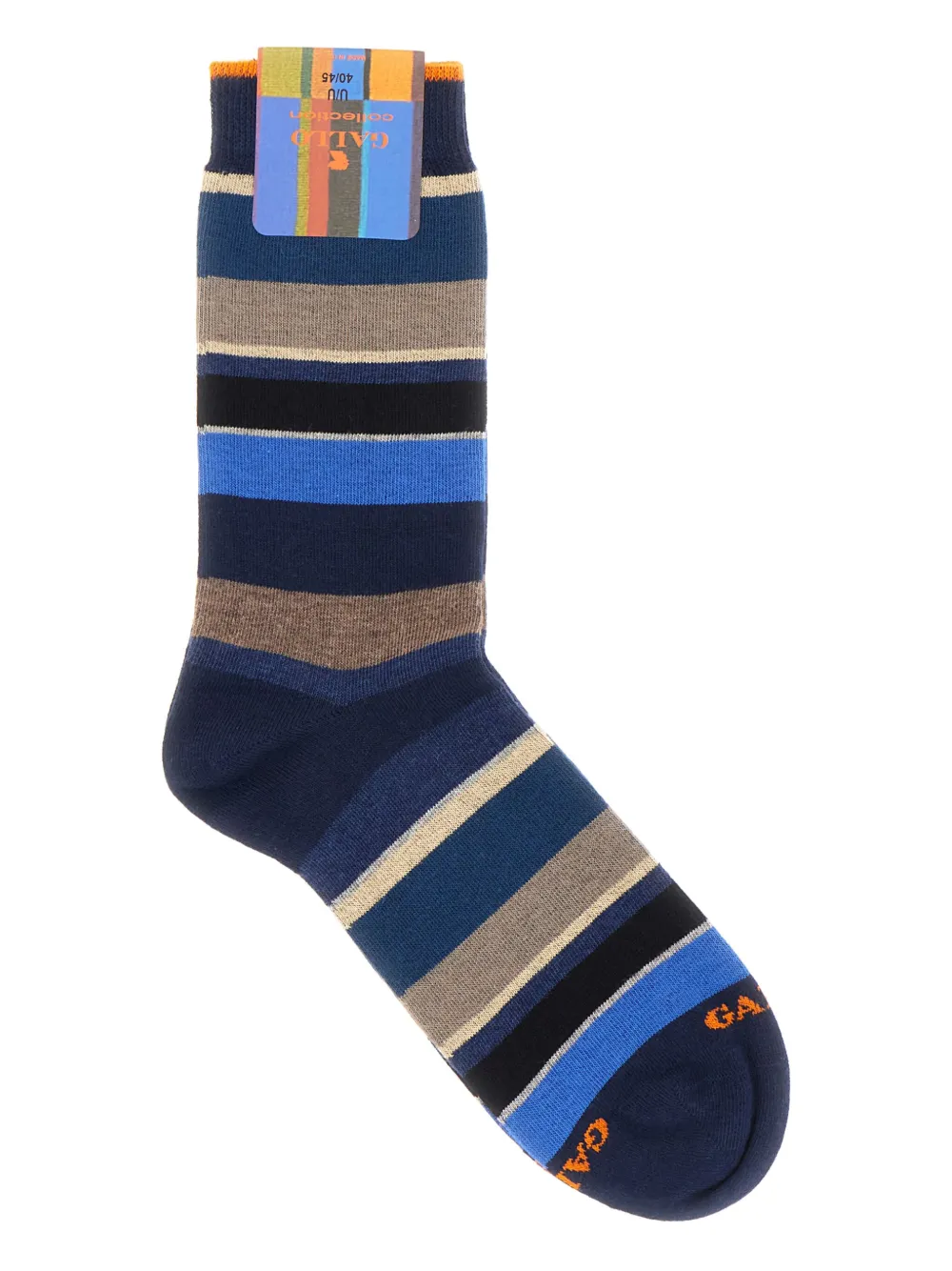 Gallo striped embroidered socks - Blau