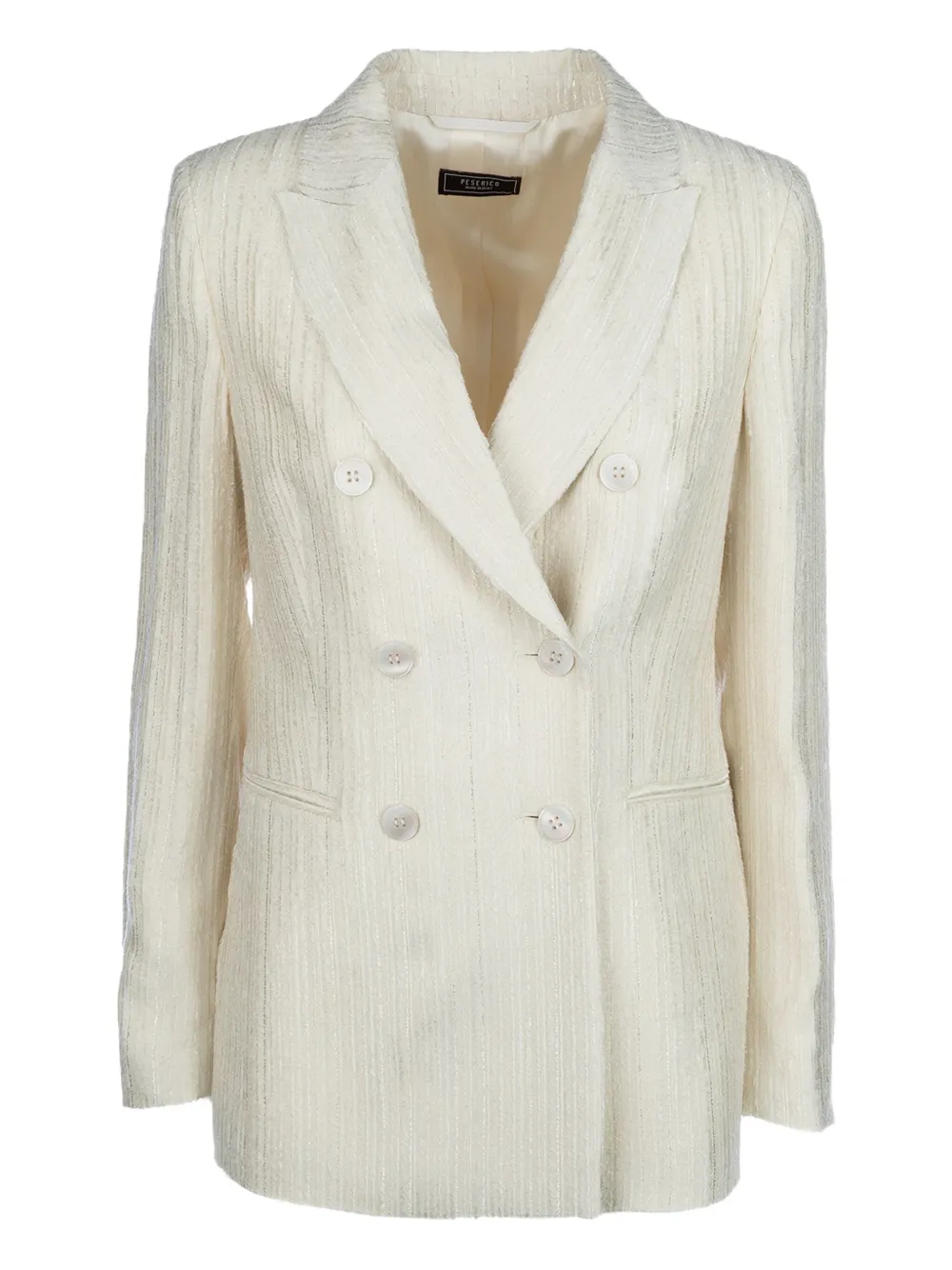 Peserico Double-breasted Blazer In Transparent