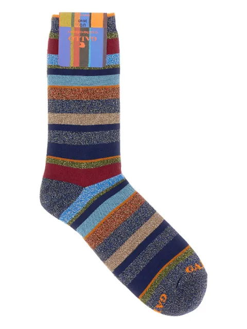 Gallo metallic-striped socks