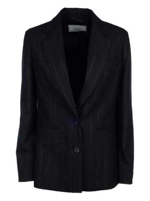Peserico stripe-pattern single-breasted blazer
