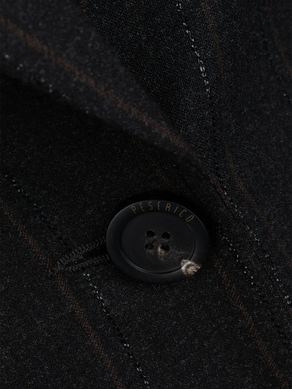 Peserico Stripe-pattern Single-breasted Blazer In Black