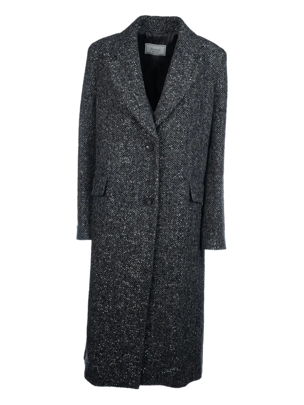Peserico Sequin-embellished Coat In Black