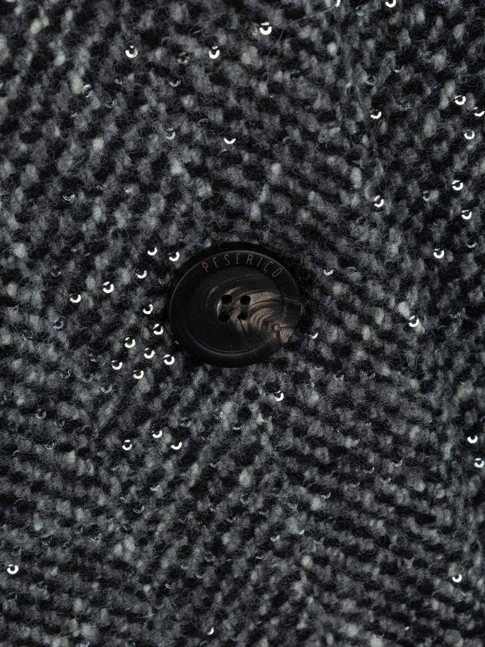 Peserico Sequin-embellished Coat In Black