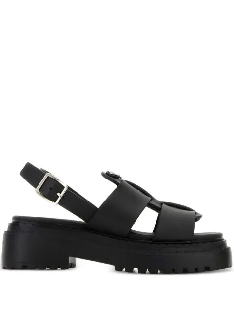 Prada buckle platform sandals