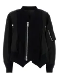 sacai cotton-blend bomber jacket - Black