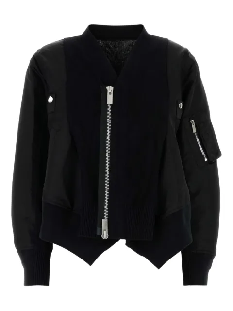 sacai chamarra bomber en mezcla de algodón