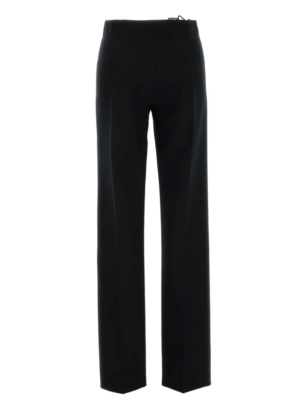 Blumarine lace-insert crepe trousers - Zwart