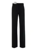 Blumarine lace-insert crepe trousers - Black