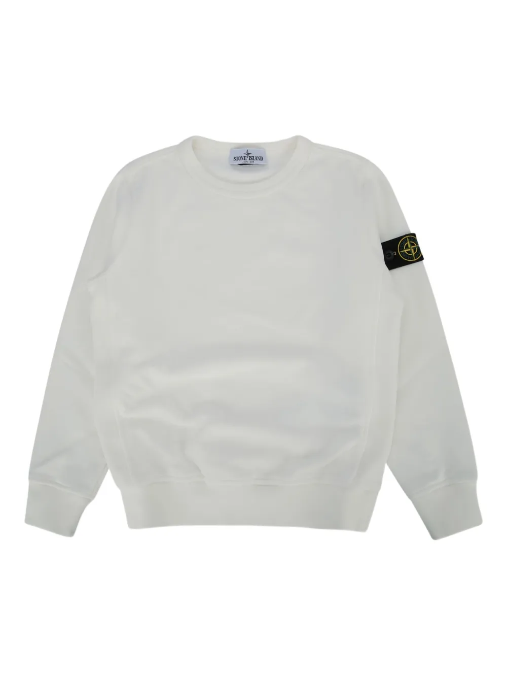 Stone Island Junior logo-patch sweatshirt Beige